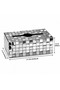 Mosaic Patterned Napkin Holder – Decorative Mirrored Napkin Box - 4