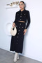 Dark Navy Blue Button Detailed Cardigan Skirt Hijab Knitwear Two-Piece Set (Fits S-M-L Sizes)
