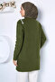 Khaki Gülseli Stone Embroidered Hijab Knitwear Tunic - 5
