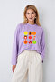 Tropical Fruit Patterned Wide-Sleeved Bodysuit Suitable for Women's Hijab Clothing