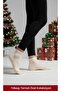 Christmas Themed Women's Socks - Ecru - 3