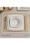 Çeyizlik Yellow Rope Detail Pikolu Cream American Service Set 35 X 45cm - 6 Pieces - 6