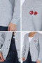 Gray Collar Embroidered Knitwear Cardigan - 6