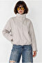 Women's Stone Button Detailed Stand Collar Lined Pocket Trench Coat 2833 60286464 - 3