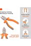 Combination Plier -6inch- Durable Wire Cutter Non-Slip Comfortable Handle Serrated Teeth for - 3