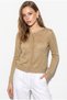 Women's Gold Gold Glittery Fine Knit Mercerized Knitwear Cardigan 2844 60286467 - 4