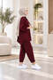 Women's Half Zipper Detail Double Casual Set - 4