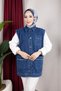 Women's Shirt-Collar Jacket with Pockets, Tassel Detail, Denim Vest - 2
