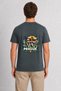 Prague City Silhouette Printed Unisex T-Shirt - Back Print - Smoked - 3