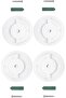 Camera Wall Mount Base Compatible with for TP-Link, Mercury, and Fast Security Cameras, 4 Pack White