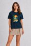 Rio De Janeiro Designed Basic Unisex T-Shirt - Navy Blue