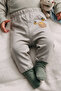 100% Organic Cotton Socks Baby Bottom Pajamas Arı - 2