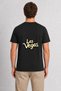 Las Vegas Neon-Inspired T-Shirt - Back Print - Black - 3