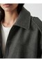 Quality Pieces from Çelebi Store Shirt Roba Collar Loose Fit Women's Cashmere Jacket - 4