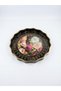 Digital Printed Glass Serving Tray – Round Tray 38 cm with Floral Motif