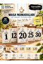 A6 Laminated Table Number Set 1-15 |   Cafe Restaurant Table Numbering - 2