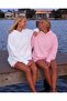 Unisex 2-Piece Oversize Basic Hoodie White & Pink – Hooded, with Pockets, 3-Thread Ribbed Fleece - 3