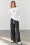 Women's Long Sleeve T-Shirt Retro Cassette Tape Printed White – Crew Neck, Comfortable Fit - 4