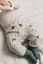 100% Organic Cotton Socks Baby Bottom Pajamas Teddy Bear - 2