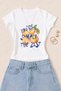 Women's Simply the Zest Lemon Printed Cotton Lycra Slim Fit Body T-Shirt - White