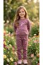 Girl's Winter Tracksuit Set Sweatshirt Bottoms Cotton Three-Thread Ribbed 3-4-5-6-7 Years Old (Please Choose One Size Larger)