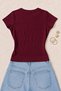 Women's Divas Printed Cotton Lycra Slim Fit Body T-Shirt - Burgundy - 2