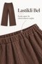 Women's Trousers Casual Stylish Elastic Waist Knitted Fabric - 3