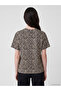 Esvab • Modern & Distinctive Zero Roba Collar Leopard Embroidered Women's T-Shirt - 5