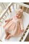 Baby Girl Mevlütlük Dress with Bandana and Lace, Newborn Hospital Release Wedding Dress, Evening Dress, 100% Cotton Mevlitlik 4036