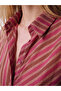 Esvab • Modern & Distinctive Belted Striped Shirt Dress - 4