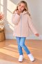 Heart-Designed Girls' Water and Wind Proof Hooded Coat - 2