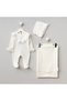 Lia Jacquard 0-3 Months 100% Cotton Lace Jumpsuit Hat Blanket Hospital Discharge Baby Set - 2