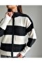 Women's Striped Zippered Knit Cardigan - 3