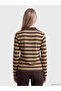 Rmz Gi̇yi̇m Farkiyla Devrik Roba Collar Striped Women's T-Shirt - 5