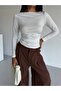 Slim Fit Basic Plain Blouse - 2