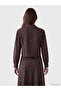 Alita City Lcw Modest Brown Polka Dot Poplin Women's Shirt with a Difference - 4