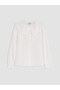 Two Mt Shop Quality Lcw Kids White Embroidered Standard & Regular Girls' Shirt - 2