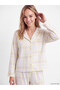 Two Mt Shop Quality Lcw Young Yellow Combed Cotton Plaid Long Sleeve Women's Pajama Set - 2