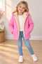 Heart-Designed Girls' Water and Wind Proof Hooded Coat - 2