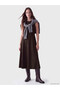 Esvab • Modern & Distinctive a Planted Suede Look Dress - 2