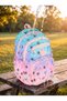 Crinkle Fabric Girls' School Bag Orthopedic Waterproof Multi-Compartment Backpack - 4