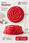 2 Pieces Silicone Large Rose Shaped Cake Mold 23 cm X 9 cm – Non-Stick Heat Resistant Large Flower Cake and Pastry Mold - 2