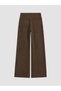 Nevavm with a Difference Lcw Modest Brown Denim Leopard Wideleg High Waist Wide Leg Women's Jean Pants - 6