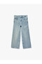 Cotton Pocketed High Waist Spanish Flare Denim Trousers - 3