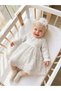 Baby Girl Mevlütlük Dress with Bandana and Lace, Newborn Hospital Release Wedding Dress, Evening Dress, 100% Cotton Mevlitlik 4036