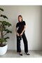 Women's Polo Collar Knit Sweater with Embroidery Detail - 3