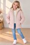Heart-Designed Girls' Water and Wind Proof Hooded Coat