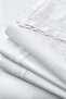 Adeline Embroidered Cotton Flat Sheet - White, Single 180 × 275 cm