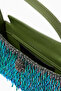 Bond Shoulder Bag Green Sequin Leather Shoulder Bag - 5