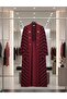 Women's Hijab Button Detailed Long Striped Cardigan - 5